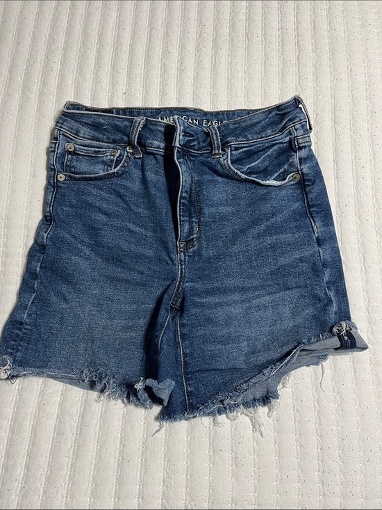 American Eagle Outfitters Pants - American Eagle Outfitters Medium Blue Distressed Denim Shorts